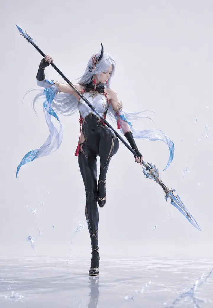申鹤战斗预备 Cosplay 拍摄动作参考图