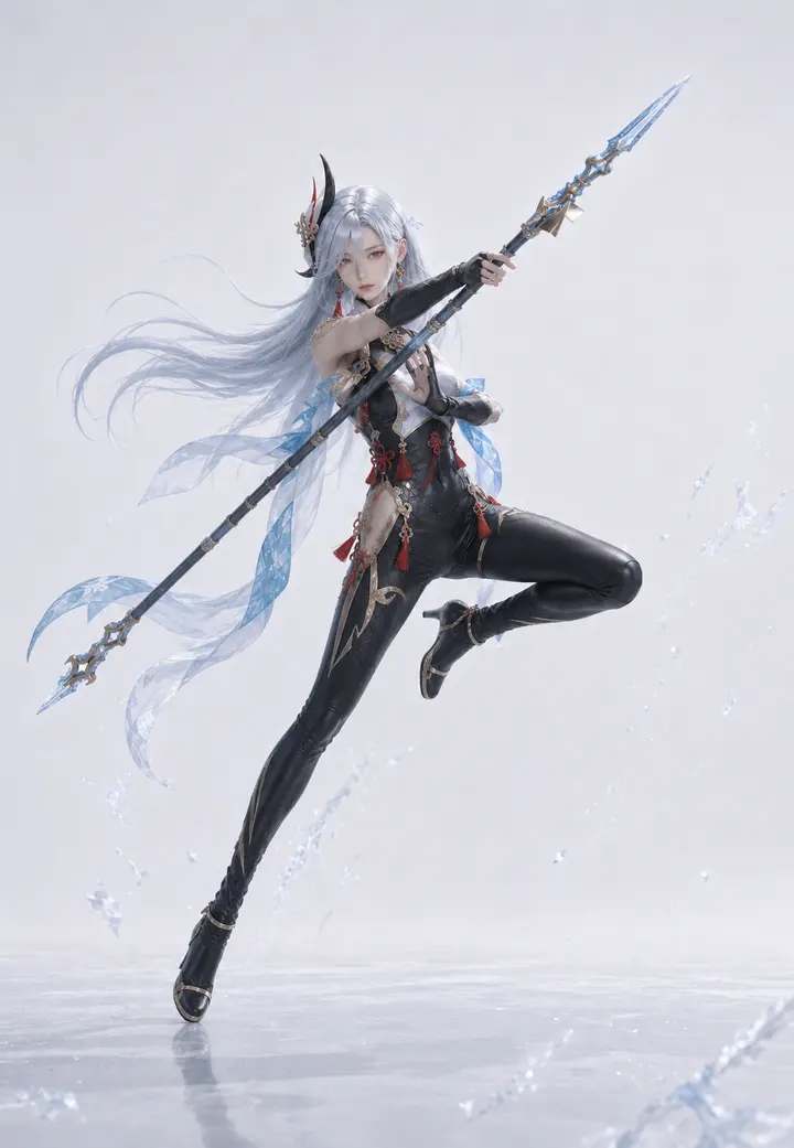 申鹤凌空跃起 Cosplay 拍摄动作参考图