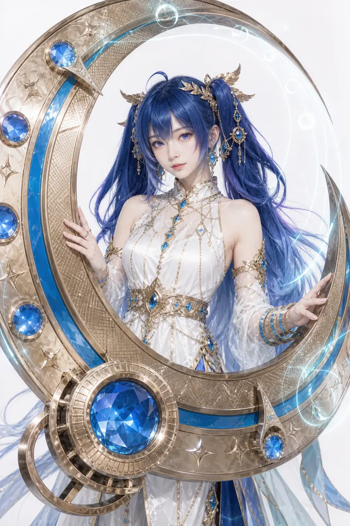 尤诺半身坐姿 Cosplay 拍摄动作参考图